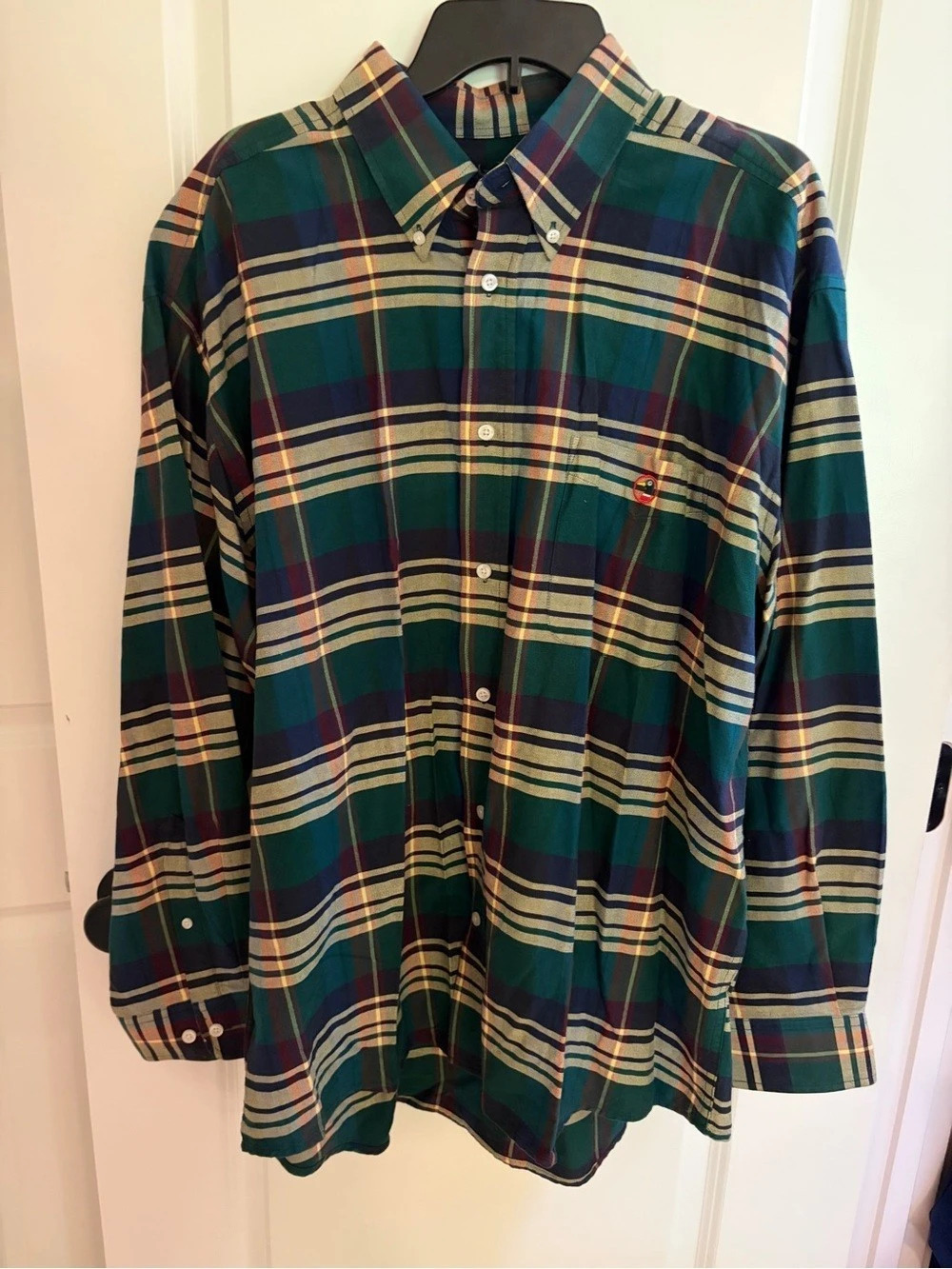 Duck Head Classic Oxford Men's Plaid Cotton Shirt Size XL Like New